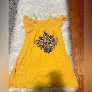 Yellow floral dress